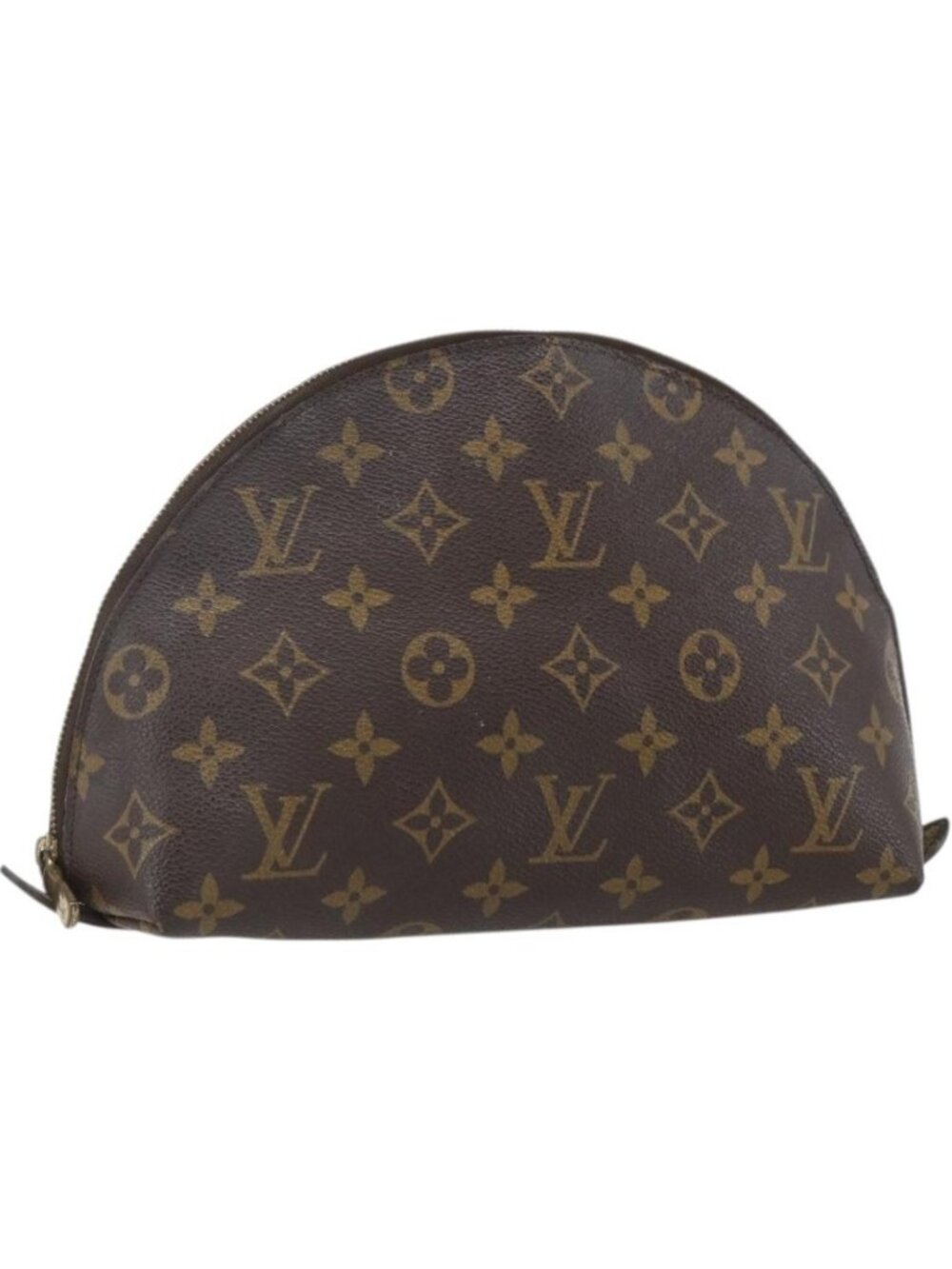 LOUIS VUITTON Monogram Trousse Demi Ronde Cosmetic Pouch M47520